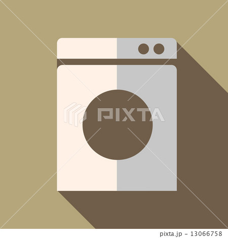 Modern flat design concept icon washing machine. Vector illustra 13066758