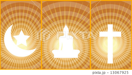 Three great religions Buddhism-Christianity-Islam 13067925