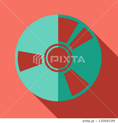 Modern flat design concept icon. CD or DVD computer disk diskett 13068199