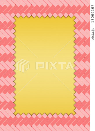 金箔と網代編み（斜め）_赤 13069167