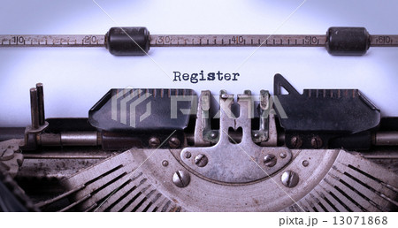 Vintage inscription made by old typewriter Vintage inscription made by old typewriter 13071868