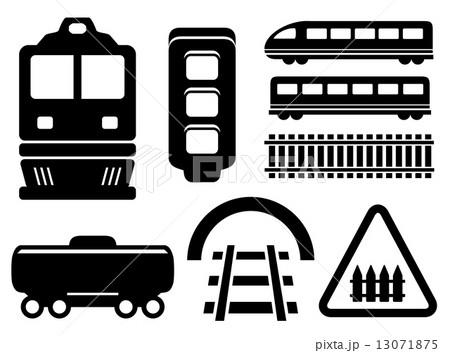 rail road icons set 13071875