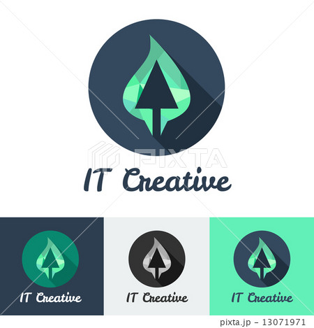 Vector flat minimalistic it or design studio logo Vector flat minimalistic it or design studio logo 13071971
