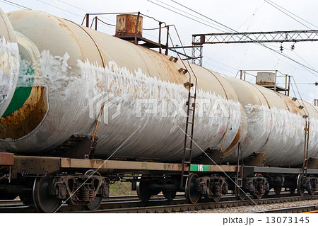 Frozen tanks with liquefied gas Frozen tanks with liquefied gas 13073145