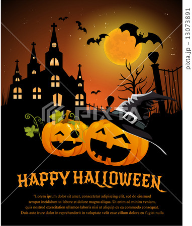 Halloween Design template, with pumpkin Halloween Design template, with pumpkin 13073891