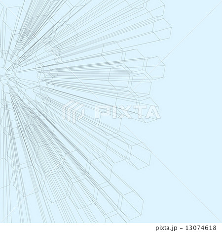 Abstract 3D hexagons background, vector template for business or science design Abstract 3D hexagons background, vector template for business or science design 13074618