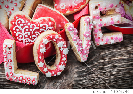 cookies with the word love and the numbers 14 Valentines Day cookies with the word love and the numbers 14 Valentines Day 13076240