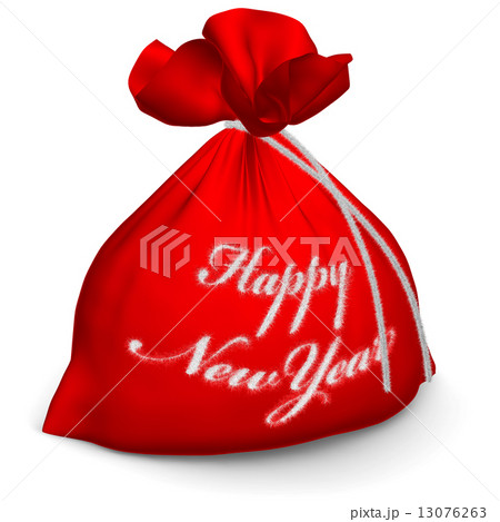 Red bags with Happy New Year sign 13076263