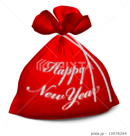 Red bags with Happy New Year sign 13076264