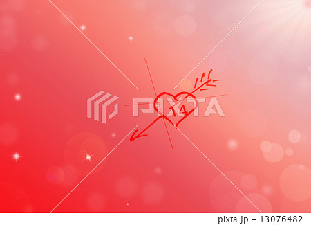 St.Valentine red heart with arrow background 13076482