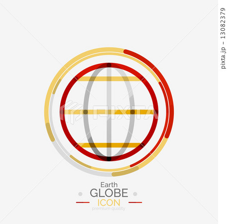 World globe logo stamp 13082379