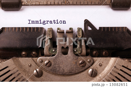 Vintage inscription made by old typewriter 13082651