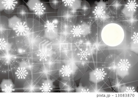 背景素材壁紙 雪の結晶と天川 雪 結晶 降雪 冬 スノー ウィンター ウインター 雪の結晶 星 のイラスト素材