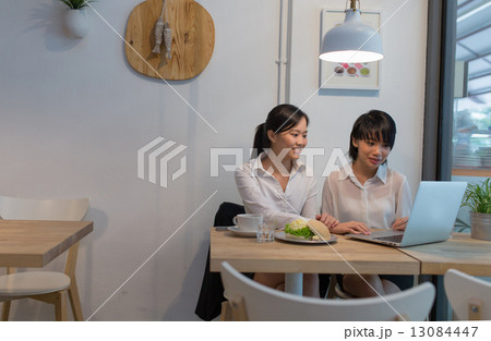 Working in the cafe Working in the cafe 13084447