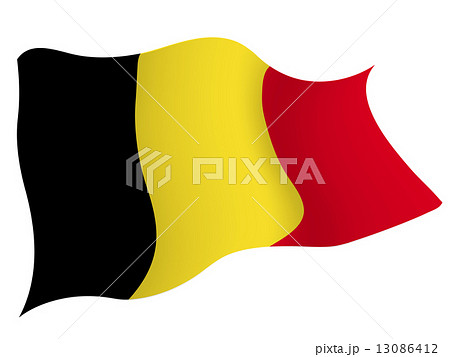 ベルギー 国旗 国のイラスト素材