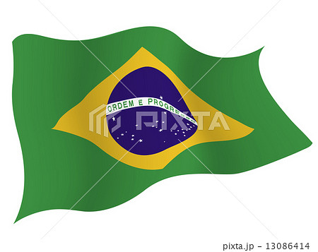 ブラジル 国旗 国のイラスト素材