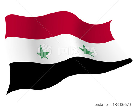 シリア　国旗　国 13086673