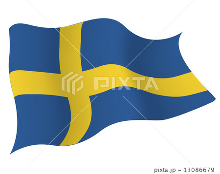 スウェーデン　国旗　国 13086679