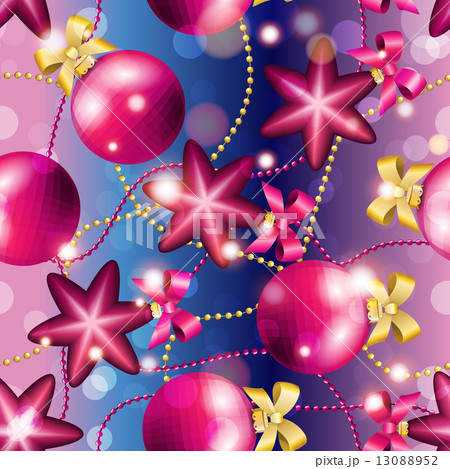 New Year pattern with ball. Christmas wallpaper 13088952