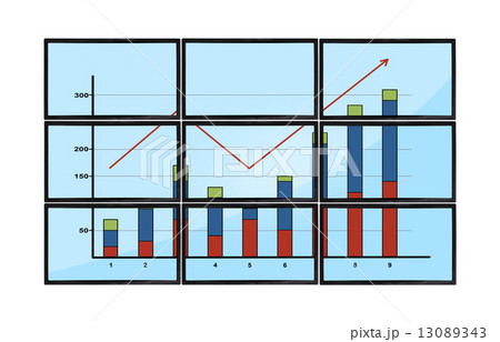 lasma panel with chart 13089343