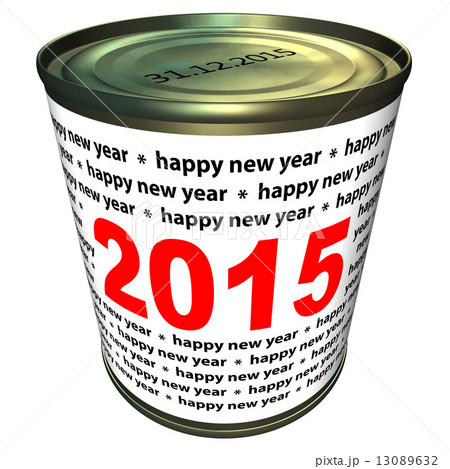 Happy new year 2015 - can with numbers 2015 Happy new year 2015 - can with numbers 2015 13089632