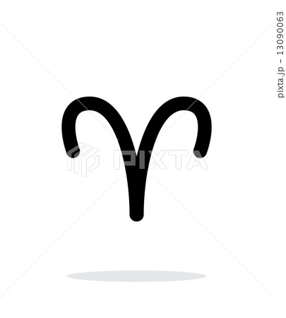 Aries zodiac icon on white background. Aries zodiac icon on white background. 13090063