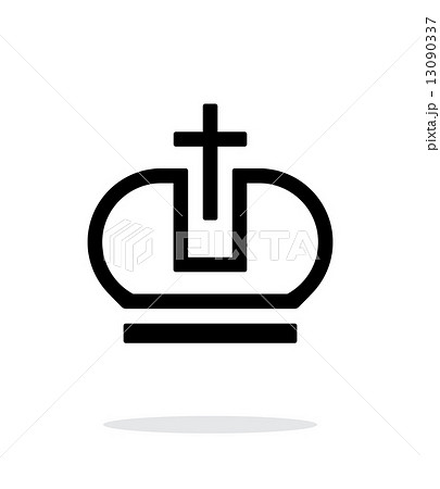 Crown Pope icon on white background. 13090337