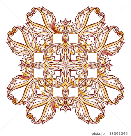 Ornate floral pattern on white 13091046
