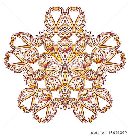 Ornate floral pattern on white 13091049