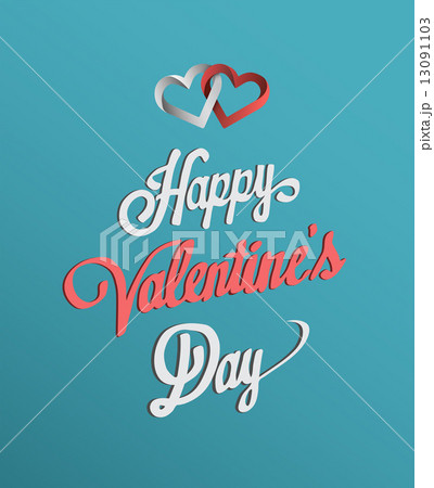 Happy Valentines Day vector with hearts 13091103