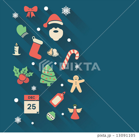 Christmas icons in hipster style vector Christmas icons in hipster style vector 13091105
