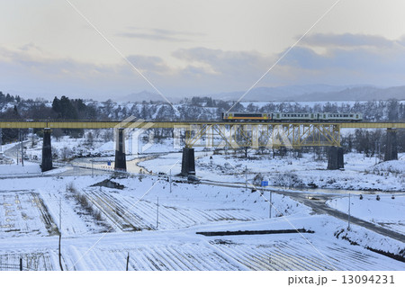 山都　一の戸川の鉄橋　初冬１ 13094231