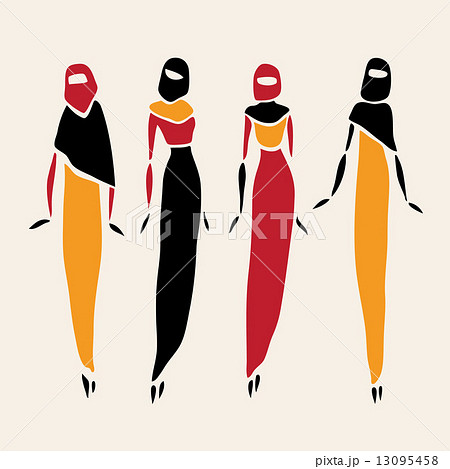 East women in veiled. East women in veiled. 13095458