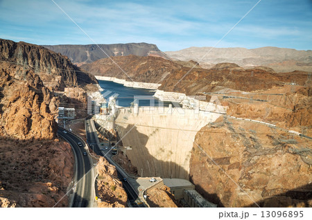 Aerial view of Hoover dam Aerial view of Hoover dam 13096895