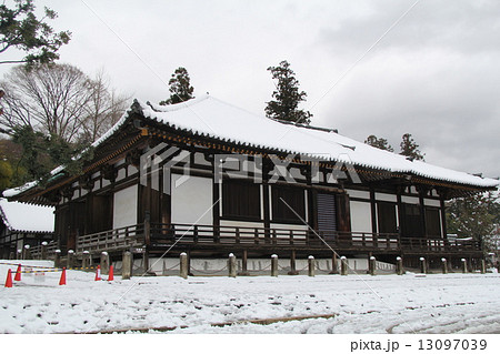 法華堂(奈良公園)に積もる雪 法華堂(奈良公園)に積もる雪 13097039