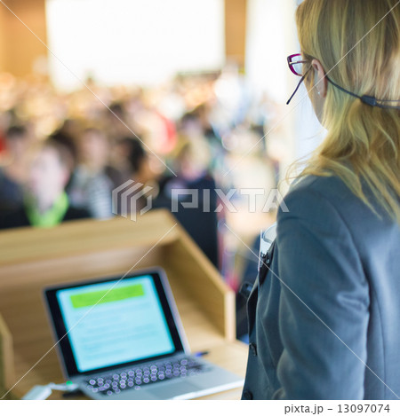 Speaker at Business Conference and Presentation. Speaker at Business Conference and Presentation. 13097074