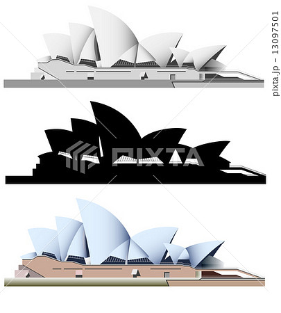 Sydney Opera House Sails Vectorのイラスト素材