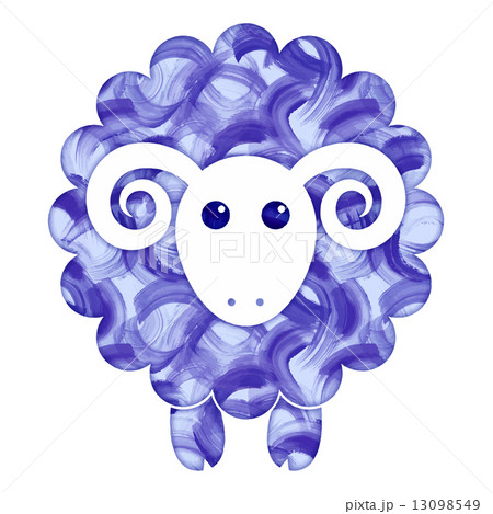 Watercolor cute Sheep 13098549