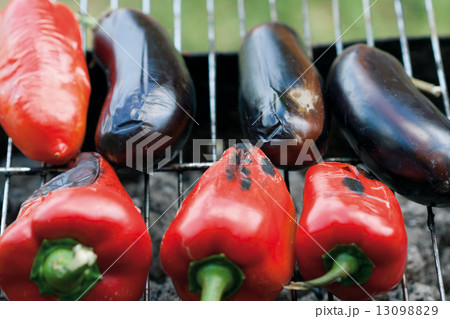Baked vegetables on a grill Baked vegetables on a grill 13098829