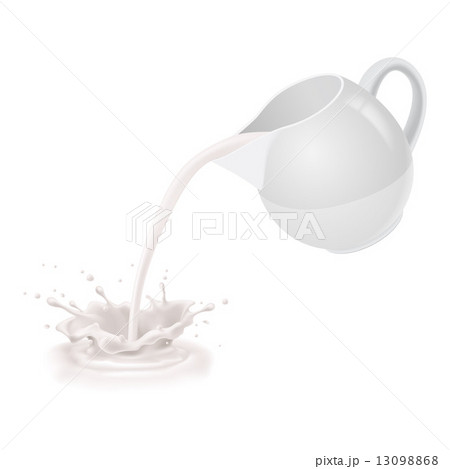 Milk being poured from jug 13098868