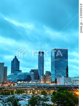 Downtown Atlanta at night time 13099019