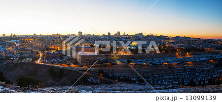 Overview of Old City in Jerusalem, Israel Overview of Old City in Jerusalem, Israel 13099139