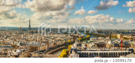 Panoramic aerial view of Paris 13099170