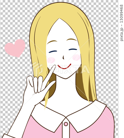 女性　にっこり 13099468