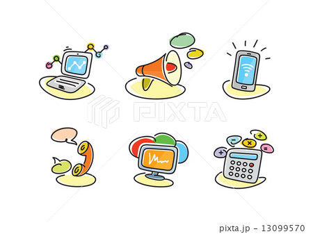 Electronic device icons in cartoon style Electronic device icons in cartoon style 13099570