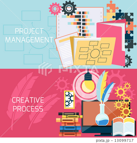 Flat design of project managementのイラスト素材 [13099717] - PIXTA