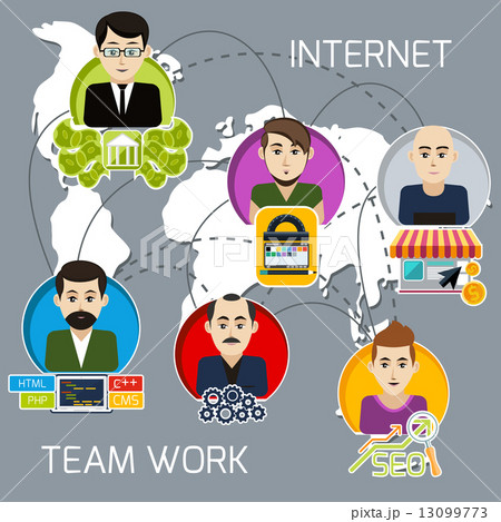 Distant work of freelancers on a joint project 13099773