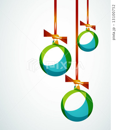 Merry Christmas modern card - abstract baubles Merry Christmas modern card - abstract baubles 13100752