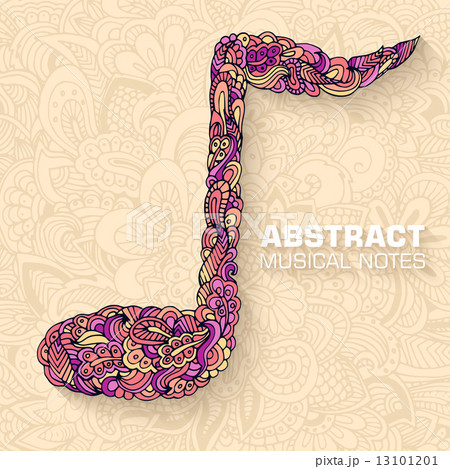 Abstract musical notes on a background. Vector illustration conc 13101201