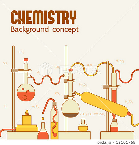 Retro experiments in a chemistry laboratory background concept. 13101769